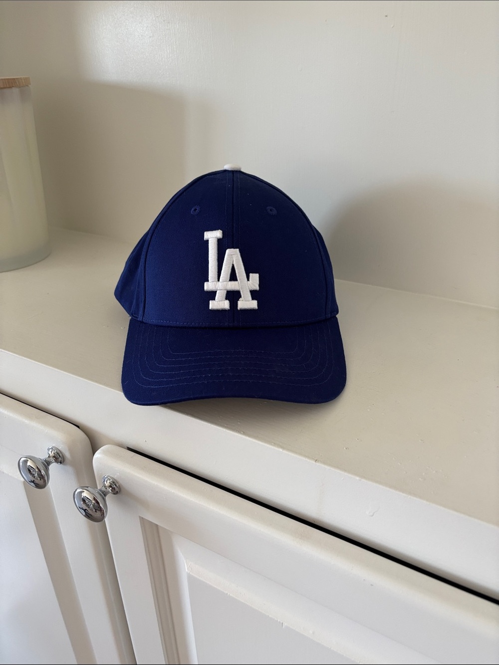 Los Angeles Logo Navy Baseball Cap - White Emblem